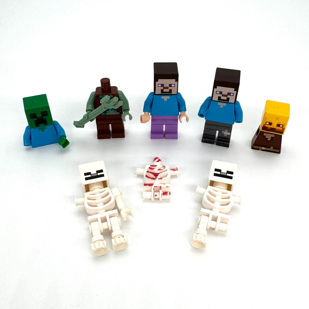 LEGO Minecraft Minifigures Lot Assorted Figures Weapons Accessories Crafting - Picture 2 of 5